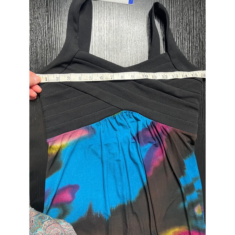 Vintage Y2K Intermission Vibrant Poly-Knit Maxi Dress - Picture 3 of 6